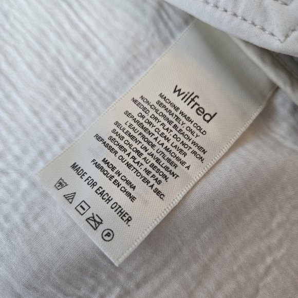 Wilfred The Ganna Shirt Jacket Size Small Cream Aritzia - Picture 4 of 10